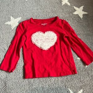 Baby Gap girls long sleeve T-shirt with lace heart